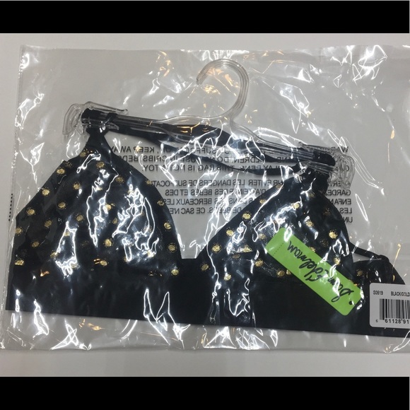 ❤️LAST ONE❤️ 🆕 Black and Gold Dot Bralette - Picture 5 of 5